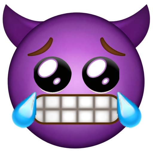 Pleading imp with tears of joy
